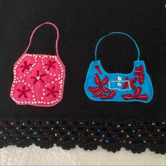 Great Cavalier Vintage Perfume and Purse Sweater - L - Picture 10 of 16